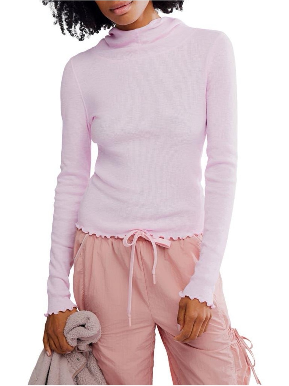 FP Movement Breathe Easy Layer Hoodie Top in Pink Women’s Size Medium Activewear